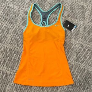 Nike NWT orange lightly padded tank size XS